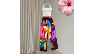 Rayon Pants Hand Painted by Balinese Artisans